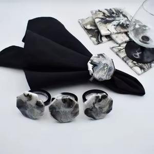 Ronds de serviette en résine ronds uniques à l'aspect luxueux pour les dîners haut de gamme et les présentations culinaires haut de gamme - Product Image 5