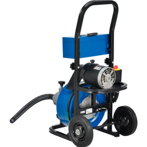 Máquina de limpieza de drenajes con alimentación automática para tuberías de 2-4 pulgadas, 220 RPM, cable de 75 pies - Product Image 1