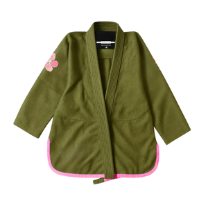 ชุดยูโด BJJ สีเขียวแบบกำหนดเองสำหรับผู้หญิง น้ำหนักเบา 380 GSM ชุดยูโด Jiu-Jitsu แบบ OEM พร้อมงานปักส่วนตัว - Product Image 2