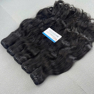 Extensión de cabello humano ondulado vietnamita, máquina de color natural y Rubio, cabello de trama de alta calidad, listo para enviar - Product Image 2