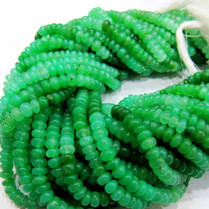 Perles rondes en chrysoprase naturelle EMINENT JEWEL, vertes, lisses, unies, dégradées, 6-7 mm, 8 pouces de long, pour la fabrication de bijoux - Product Image 1