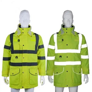 แจ็กเก็ตนิรภัยสะท้อนแสงสีเหลืองมะนาวสำหรับใส่ทำงาน - Product Image 2