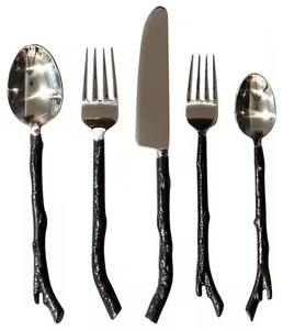 Juego de Cubiertos de Metal Plateado para Restaurantes, Cubiertos de Acero Inoxidable con Cuchara y Cuchillo para Fiestas - Product Image 3