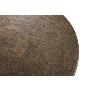 Table basse classique en aluminium faite à la main finition or Table centrale ronde de faible hauteur pour meubles de salon et de chambre à coucher - Product Image 2