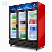 Réfrigérateur à boissons avec porte vitrée transparente, équipement de réfrigération par compression, faible consommation d'énergie, refroidisseur de boissons réglable