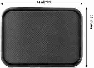 High Quality Anti Skid Design Serving <b>Tray</b> Platter Rectangular Shape Plastic <b>Trays</b> for Drink <b>Breakfast</b> Tea Dinner Coffee Food - Product Image 4