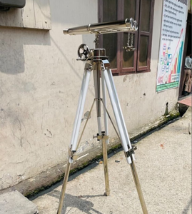 Con soporte Telescopio marítimo Regalo de la Marina Observatorio Spyglass Soporte hecho a mano Telescopio de latón El mejor artículo para regalo - Product Image 2