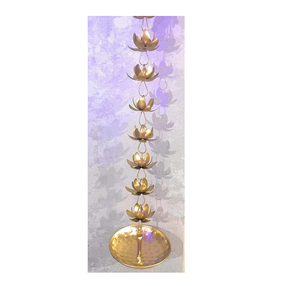 Cuenco Urli de latón colgante para cocinar y servir plato con olla decorativa pulida brillante para servir - Product Image 1