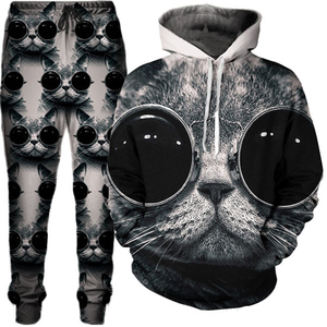 ชุดวอร์มลำลองสำหรับผู้ชาย พิมพ์ลายทั้งตัว แบบ unisex สำหรับเล่นกีฬา ฤดูหนาว แห้งเร็ว น้ำหนักเบา ความยาวระดับเข่า สำหรับผู้ใหญ่ ไซส์พลัส - Product Image 4