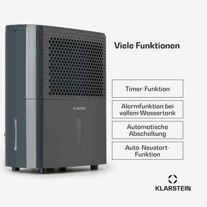 Deshumidificador Doméstico de 10L por Día, Secador de Aire Portátil con Compresor y Drenaje Continuo para Habitaciones de 15-20 m2, Color Antracita - Product Image 4