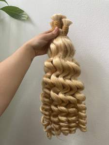 Cabello a granel cabello de lujo ondulado profundo extentensión blanqueador a rubio 100% cabello vietnamita - Product Image 2