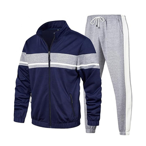 Vêtements de sport décontractés pour hommes personnalisés, automne et hiver, cardigans et ensembles de jogging, vêtements de sport en tricot deux pièces - Product Image 3