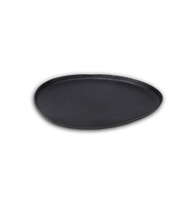 ถาดโลหะตกแต่งสีดำ ดีไซน์ทันสมัย งานฝีมือโลหะสำหรับงานแต่งงาน ช่วยเพิ่มความหรูหราในการเสิร์ฟ พร้อมคุณสมบัติที่เป็นมิตรต่อสิ่งแวดล้อมและน้ำหนักเบา - Product Image 1