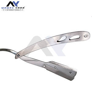 Maquinilla de afeitar de barbero de acero inoxidable de primera calidad, maquinilla de afeitar profesional de borde recto para salón de aseo para hombres, uso Personal duradero - Product Image 3