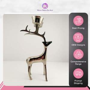 Candelero de Metal de alta calidad, adorno decorativo de diseño de renos para decoración festiva de Mesa para el hogar - Product Image 4