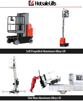 Plateforme élévatrice mobile à mât unique en alliage d'aluminium, hydraulique, 6m, 8m, 10m, couleur personnalisée
