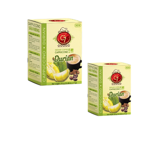 Hucafood Vietnam's Premium 4 en 1 Caja de café instantáneo Cappuccino Durian & Vietnamita con sabor a crema y sabor a azúcar - Product Image 3