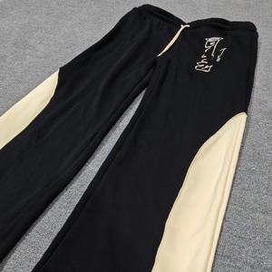 Pantalones Deportivos de Felpa Francesa de Color Personalizado para Hombre, Pierna Recta, Algodón Grueso, Cintura Media, Cierre Elástico, Estilo Casual con Parches - Product Image 2