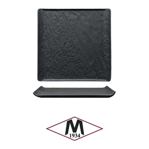 Plato Cuadrado Negro Efecto Piedra M1934 de 27.5 x 27.5 cm para Restaurante, Hotel, Suministros al por Mayor, Vajilla al por Mayor - Product Image 4