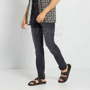 Vente en gros de jeans décontractés légers en coton 100% sur mesure, taille mi-haute, respirants pour hommes, design unique, vente chaude - Product Image 2