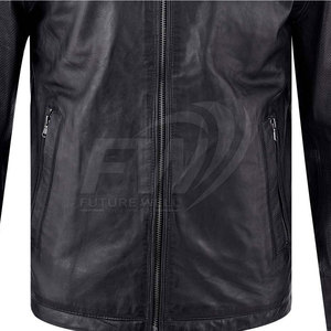 แจ็กเก็ตหนังสำหรับผู้ชายเสื้อแจ็กเก็ตหนังมีสไตล์มีหลายสี - Product Image 6