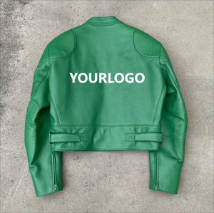 Vente en gros Veste de motard en cuir à fermeture éclair Design de mode Veste imperméable et coupe-vent en Offre Spéciale pour hommes personnalisée pour OEM - Product Image 2