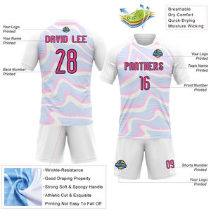 Nouveauté, uniforme de volley-ball personnalisé blanc, rose, noir, liquide, fluide, sublimation, évacuation de l'humidité, séchage rapide, prix de gros - Product Image 3
