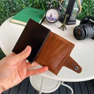 Lisbon - Genuine Leather Mechanism Natural <b>Smart</b> Card Holder <b>Wallet</b> - Product Image 1