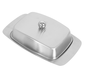 Plat à beurre en acier inoxydable Plat à beurre décoratif pour la maison Récipient à beurre de table Ustensiles de cuisine Plat à beurre de haute qualité - Product Image 6