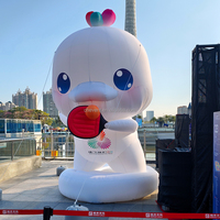 Modèle gonflable géant de dauphin de dessin animé personnalisé pour les événements publicitaires