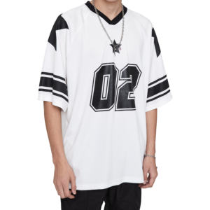 Baggy Football Shirts 100% Polyester Oversize Football Jersey Top Drop Shoulder V-Neck Sports Football Jersey Shirts - Product Image 1