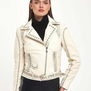 Dernière veste de moto en cuir de vache 100 % véritable pour homme, respirante, élégante, avec garniture en fourrure, style streetwear - Product Image 5