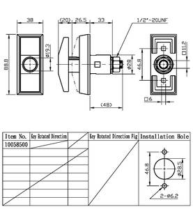 ABA ตู้หยอดเหรียญแบบทรงกระบอกล็อคปลอดภัยแบบมืออาชีพด้ามจับตัวทีโลหะผสมสังกะสีทนทานล็อคแบบไต้หวัน - Product Image 6