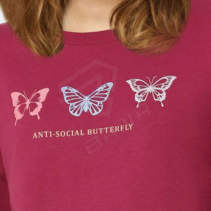 New Design Autumn Winter Woman Sweatshirts Loose Fashion Pullover <b>Crop</b> <b>Top</b> Women Crew Neck Sweatshirts - Product Image 4