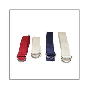 Ceinture d'exercice de fitness multicolore à double anneaux en D réglables en coton avec options personnalisables et livraison rapide - Product Image 1