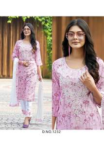 Ropa india, venta al por mayor, calidad de exportación, algodón Chikankari, bordado, Kurti Salwar, conjunto con Dupatta, superventas, tendencia Kurtha - Product Image 2