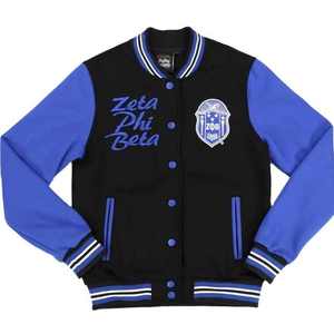 Women's Varsity <b>Jacket</b> - Stylish Two-Tone Baseball <b>Jacket</b> with Ribbed Cuffs and Snap Buttons - Product Image 3