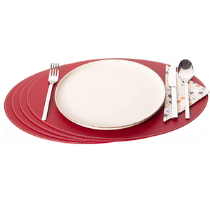 Leather Plate Mats and <b>Table</b> Mat Placement Mats for <b>Dining</b> <b>Table</b> <b>Placemat</b> Round Shape and Hot Sale - Product Image 4