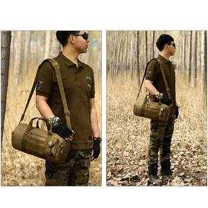 Venta al por mayor de lujo de gran capacidad con cremallera hecha a mano de lona y bolso de hombro de PU estilo Vintage para deportes Camping viajes - Product Image 2