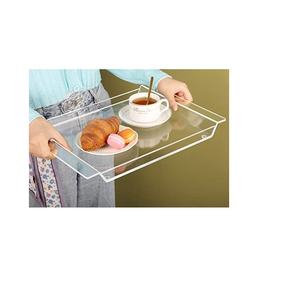 Plateau de service en acrylique en gros, 11 x 14 pouces, plateaux en acrylique transparent avec poignées en acrylique, forme carrée, taille personnalisée - Product Image 1
