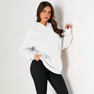 Nardon Apparel Sweat à capuche en polaire à manches longues pour femmes, décontracté et léger, pour l'hiver, avec badge frontal et logo - Product Image 3