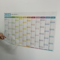 Planificateur annuel effaçable à sec 2026 Modèle 3 – Calendrier électrostatique réutilisable sans adhésif pour mur, verre, bureau et maison