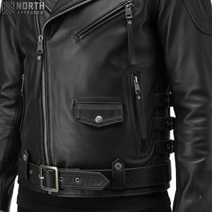 Chaqueta Bomber de Cuero Premium 100% Original, Chaqueta de Piloto de Carreras de Alta Calidad, Personalizada OEM, Camuflaje Frontal, Unisex - Product Image 5