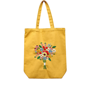 Sac fourre-tout léger en toile de coton biologique avec broderie personnalisée 100% sacs fourre-tout en coton pour femmes OEM fabriqué au Vietnam - Product Image 2