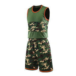 Men's Camouflage Basketball Jersey Set Sleeveless Quick Dry Polyester Uniform Elastic Waist All Seasons Sportwear - Product Image 3