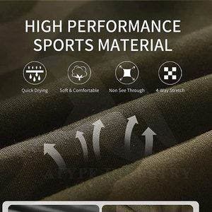 เลกกิ้งโยคะสำหรับผู้หญิงน้ำหนักเบาพิมพ์ลายพรางพร้อมแถบปิดเอวยางยืดดีไซน์แข็งแรง - Product Image 6