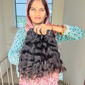 Extensiones de cabello humano Remy máquina de trama doble indio natural ondulado alineado con cutícula libre de procesamiento químico - Product Image 5