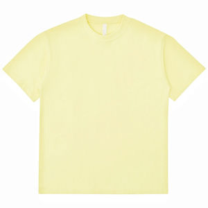 High Quality Pure 100% Cotton T-shirt For Loose Fit Casual <b>Round</b> Neck <b>Brushed</b> T Shirt Solid Colour Men's Baggy Hip Hop T Shirt - Product Image 5
