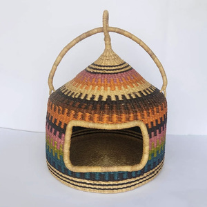 Casa de paja grande y colorida para gatos y gatitos, precio más económico, cama para gatos de pasto marino, casas grandes de pasto marino - Product Image 3