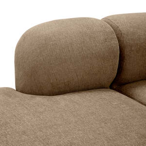 Bjrn L Shape <b>Sofa</b> Convertible Genuine Leather Fabric Set <b>for</b> Living Room Stratfort Brown Home Furniture with <b>Sponge</b> Filling - Product Image 5